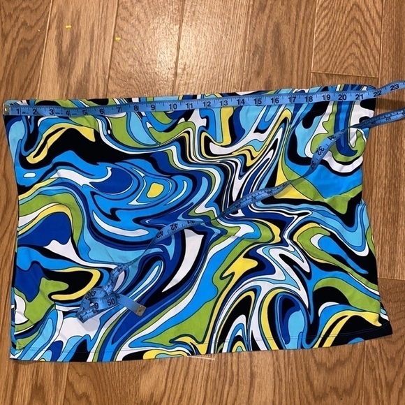 PETER Nygard Women’s Blue Multicoloured  Sleeveless Scoop Neck Top (Size Large) - Picture 4 of 7